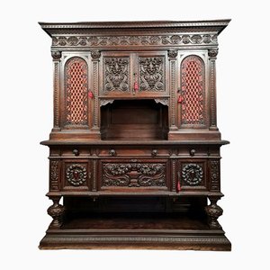 Renaissance Chateau Buffet in Walnut with Brown Patina, 1850-MWB-1273836