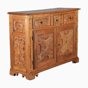 Renaissance Early Baroque Half Cabinet in Walnut, 17th Century, Italy-DXD-1789932