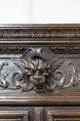 Renaissance Revival Oak 2-Part Buffet Cabinet, France, Mid-19th Century-RIU-1047620