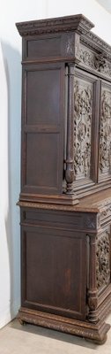 Renaissance Revival Oak 2-Part Buffet Cabinet, France, Mid-19th Century-RIU-1047620