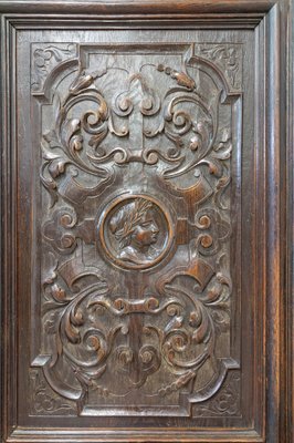 Renaissance Revival Oak 2-Part Buffet Cabinet, France, Mid-19th Century-RIU-1047620