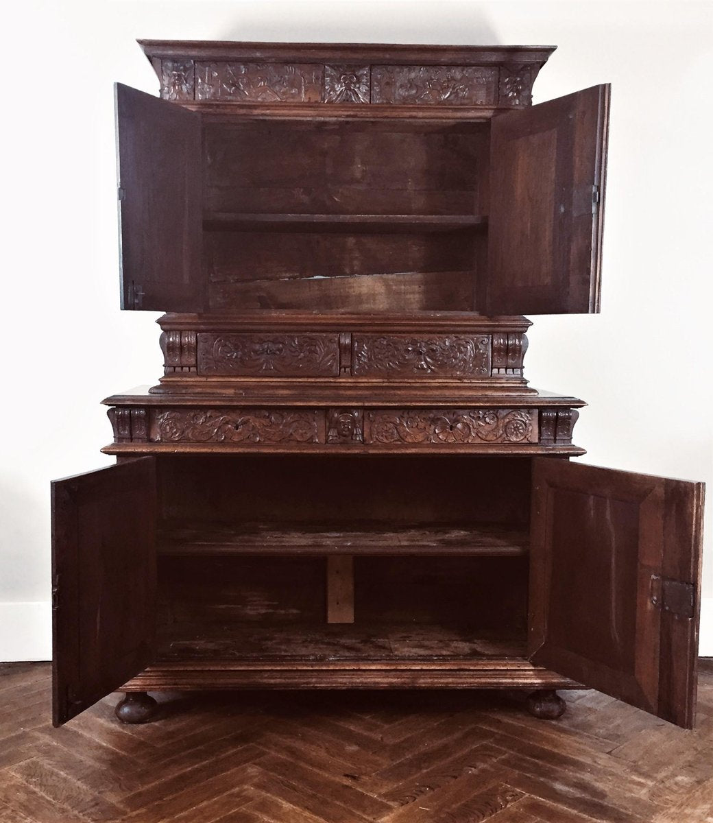 Renaissance Richly Carved Cupboard, 1580