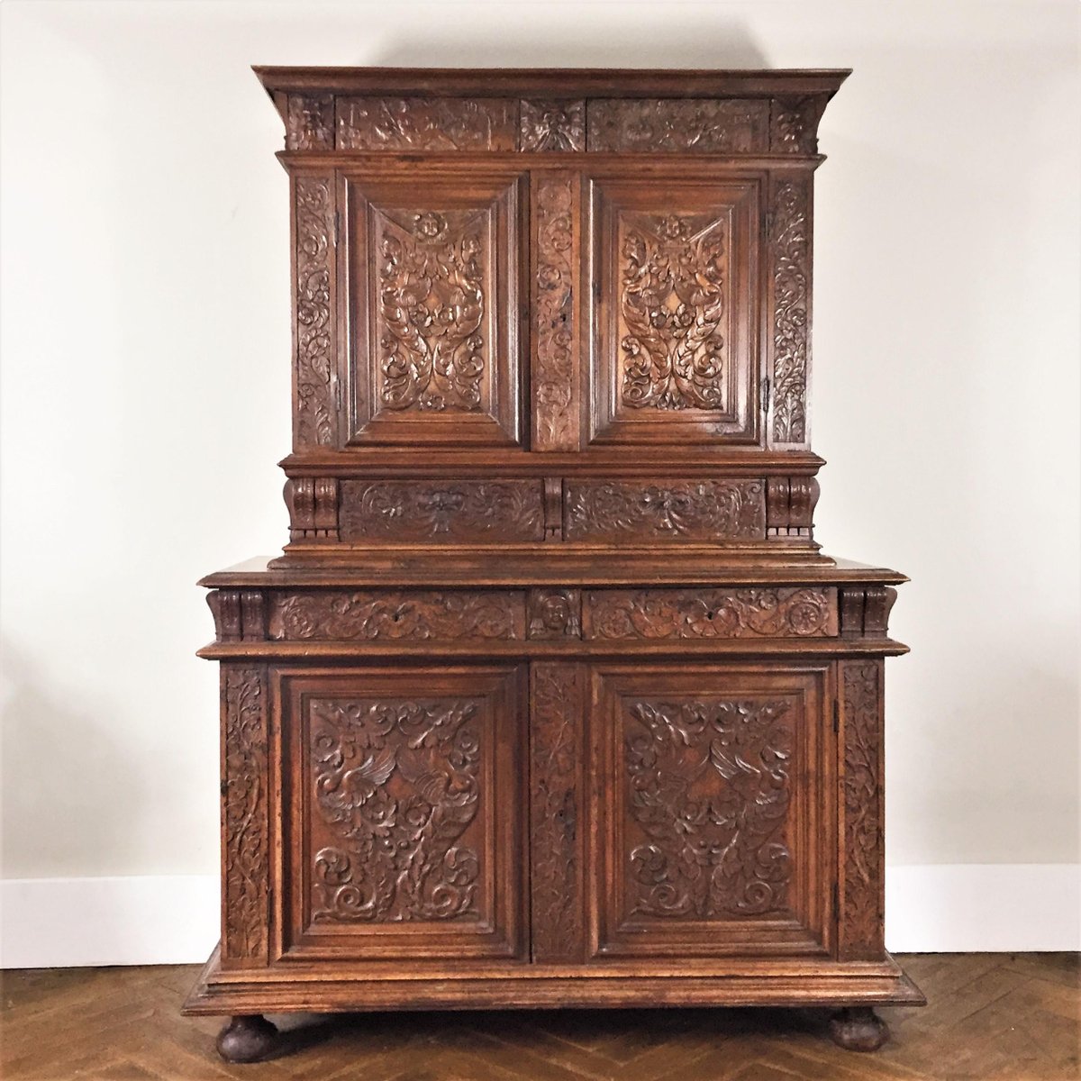 Renaissance Richly Carved Cupboard, 1580