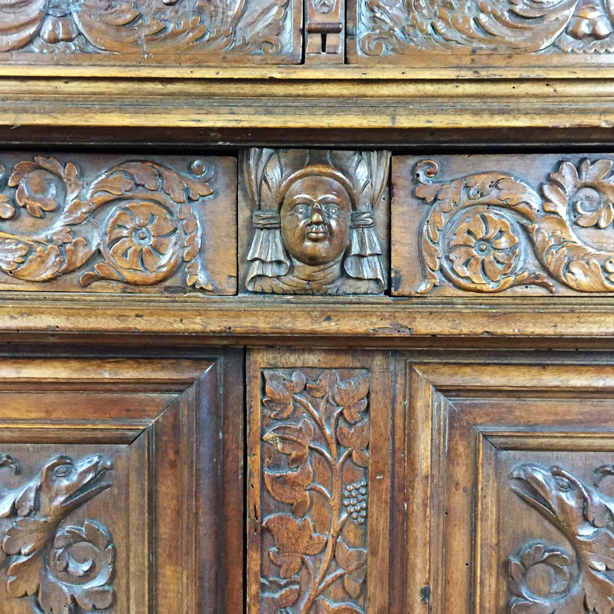 Renaissance Richly Carved Cupboard, 1580