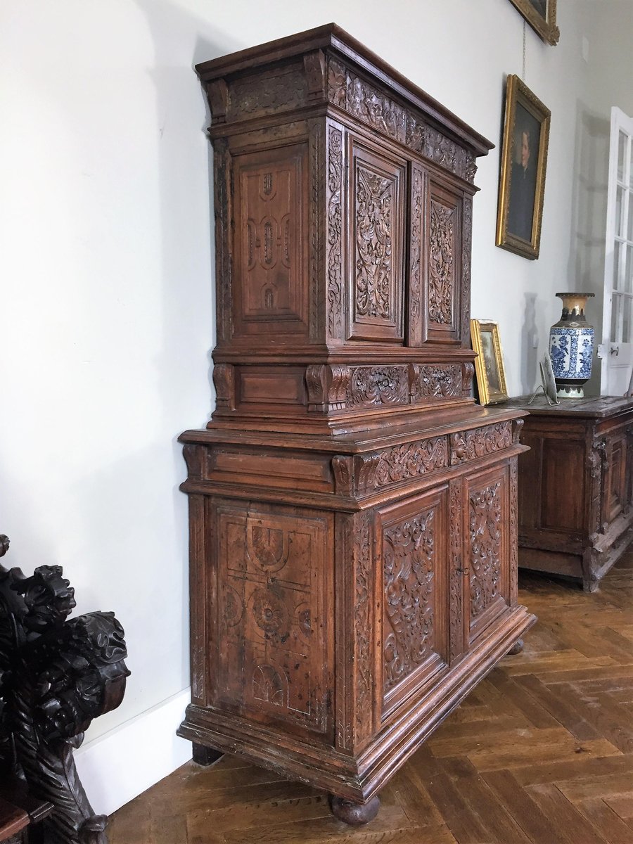 Renaissance Richly Carved Cupboard, 1580