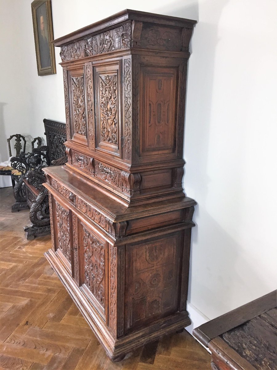 Renaissance Richly Carved Cupboard, 1580