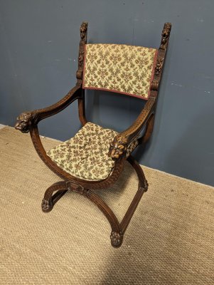 Renaissance Style Armchairs in Walnut, Set of 2-HLV-1797856