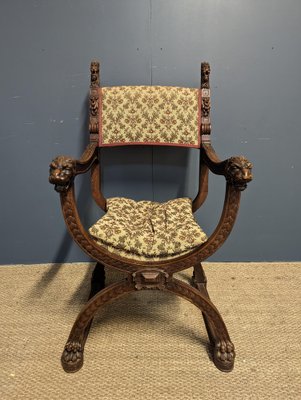 Renaissance Style Armchairs in Walnut, Set of 2-HLV-1797856