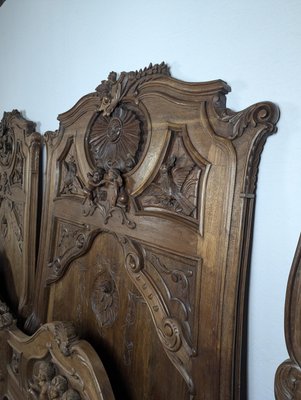 Renaissance Style Bedframes in Solid Walnut, Set of 2-HLV-2024383