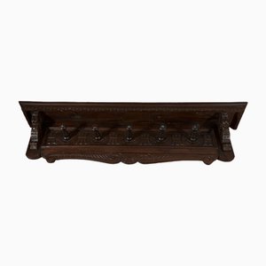 Renaissance Style Carved Wall Coat Hanger, 1920s-RAQ-2016965