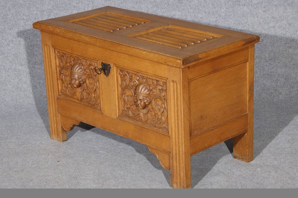 Renaissance Style Chest in Oak, 1940s-DXD-1790803