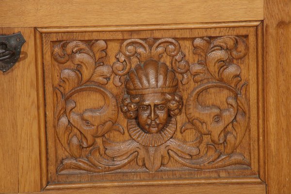 Renaissance Style Chest in Oak, 1940s-DXD-1790803