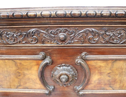 Renaissance Style Headboard with Footboard and Bed Frame, 1890s-IYX-2027809