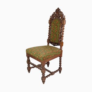 Renaissance Style High-Backed Chair in Solid Oak-UY-1284412