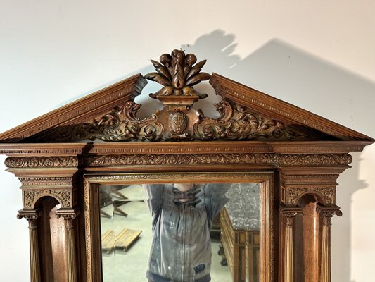 Renaissance Style Mirror in Walnut, 19th Century-AXR-2023576