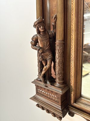 Renaissance Style Mirror in Walnut, 19th Century-AXR-2023576