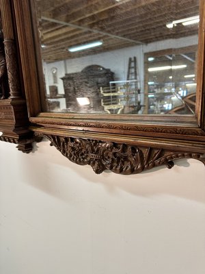 Renaissance Style Mirror in Walnut, 19th Century-AXR-2023576