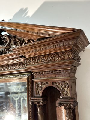 Renaissance Style Mirror in Walnut, 19th Century-AXR-2023576