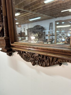 Renaissance Style Mirror in Walnut, 19th Century-AXR-2023576