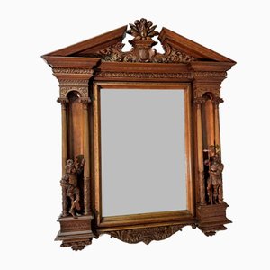 Renaissance Style Mirror in Walnut, 19th Century-AXR-2023576