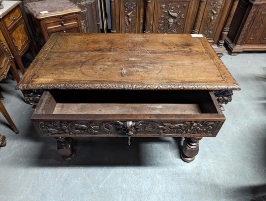 Renaissance Style Table in Walnut-HLV-1819781