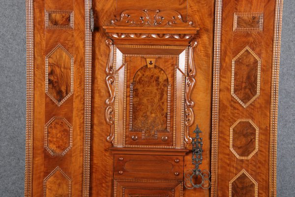 Renaissance Walnut 1-Door Cabinet, 17th Century-DXD-1132860