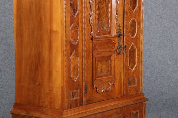 Renaissance Walnut 1-Door Cabinet, 17th Century-DXD-1132860