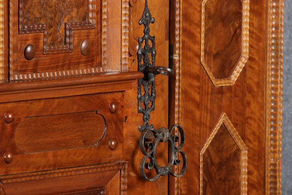 Renaissance Walnut 1-Door Cabinet, 17th Century-DXD-1132860