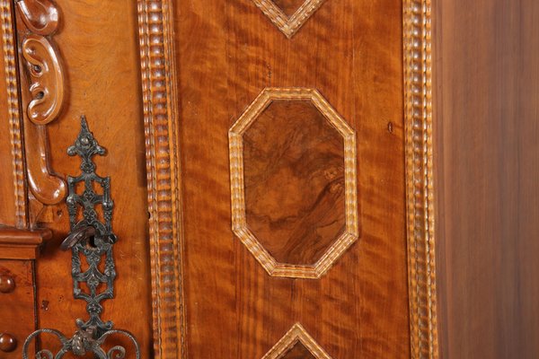 Renaissance Walnut 1-Door Cabinet, 17th Century-DXD-1132860