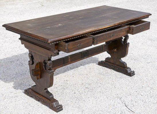 Renaissance Wooden Desk with, 1930s-RAQ-1441251