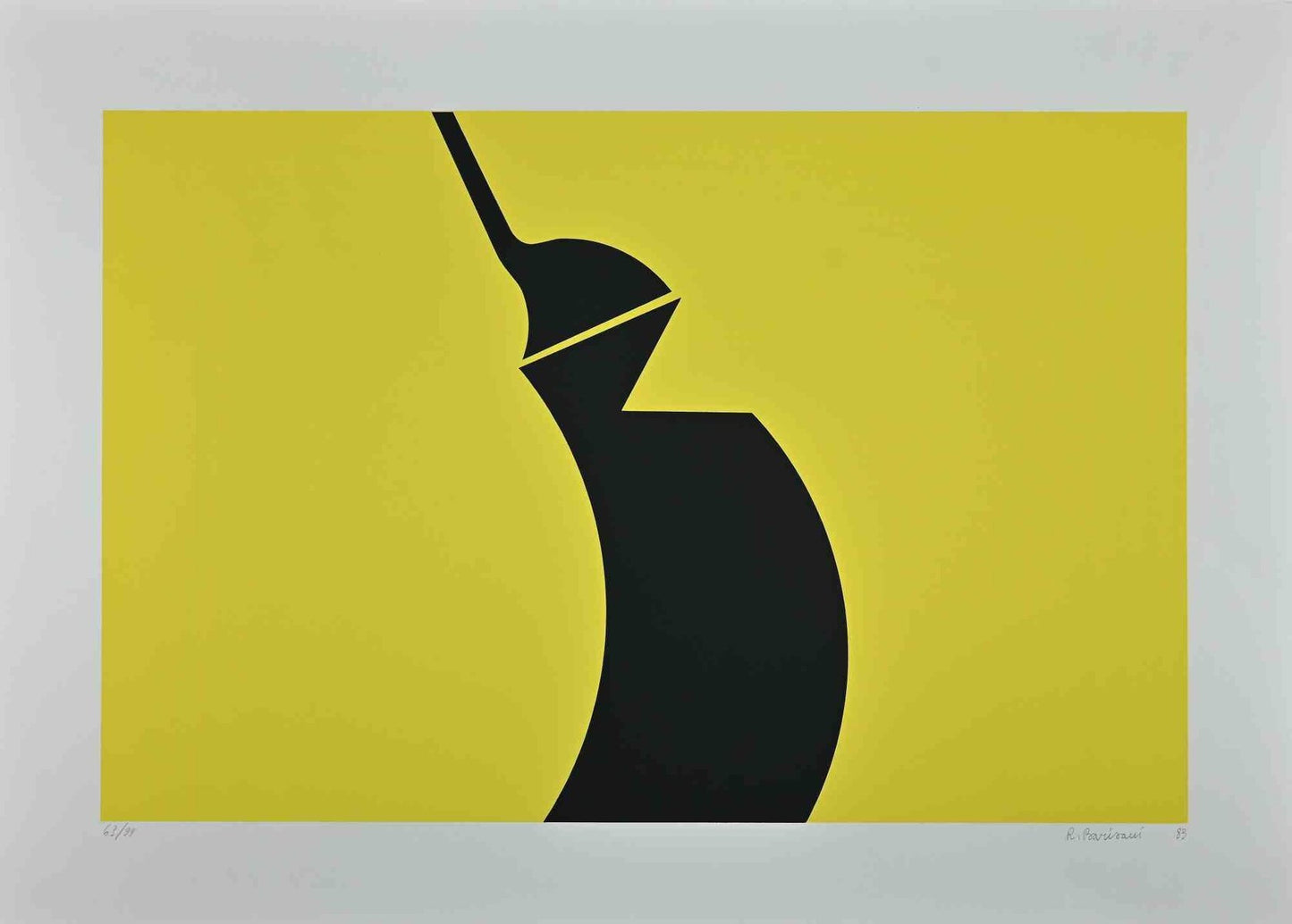 Renato Barisani, The Yellow Structure, Original Screen Print, 1983