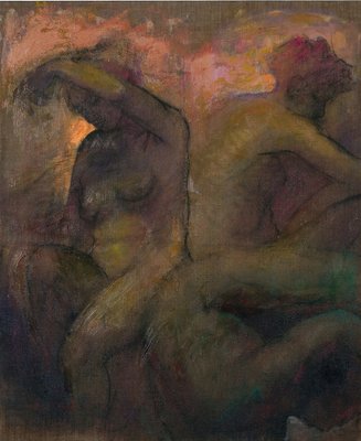 Renato Criscuolo, Figures, Oil on Canvas-VHF-892558