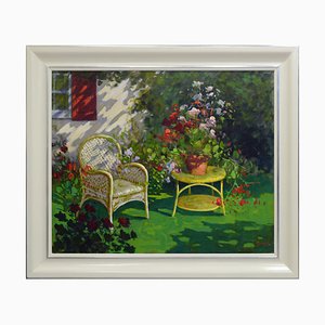 Renato Criscuolo, In the Garden, Oil on Canvas-VHF-948749