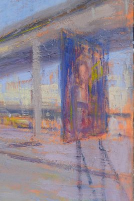 Renato Criscuolo, Urban Landscape, Original Oil on Canvas, Framed-VHF-1256264