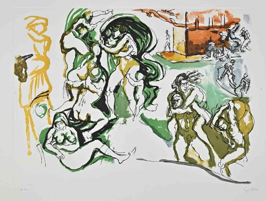 Renato Guttuso, An Epic Drama, 1970-1980, Etching-ZCI-1437025