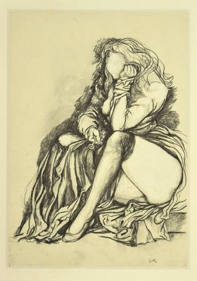 Renato Guttuso, Melancholy, Vintage Offset Print, 1980s-ZCI-907387