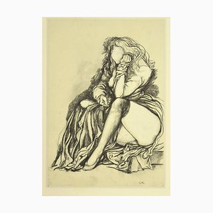 Renato Guttuso, Melancholy, Vintage Offset Print, 1980s-ZCI-907387