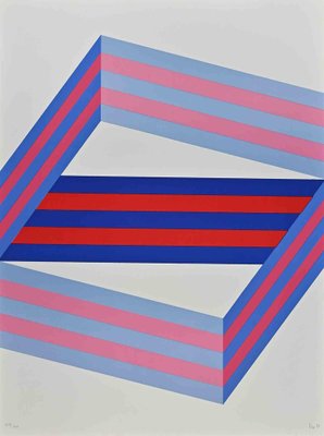 Renato Livi, Striped Composition, Lithograph, 1971-ZCI-1759165