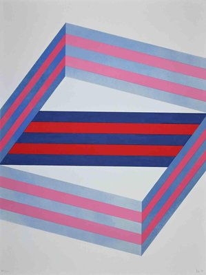 Renato Livi, Striped Composition, Original Lithograph, 1971-ZCI-1379221