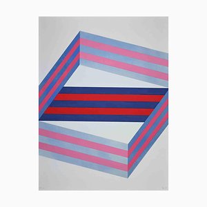 Renato Livi, Striped Composition, Original Lithograph, 1971-ZCI-1379221