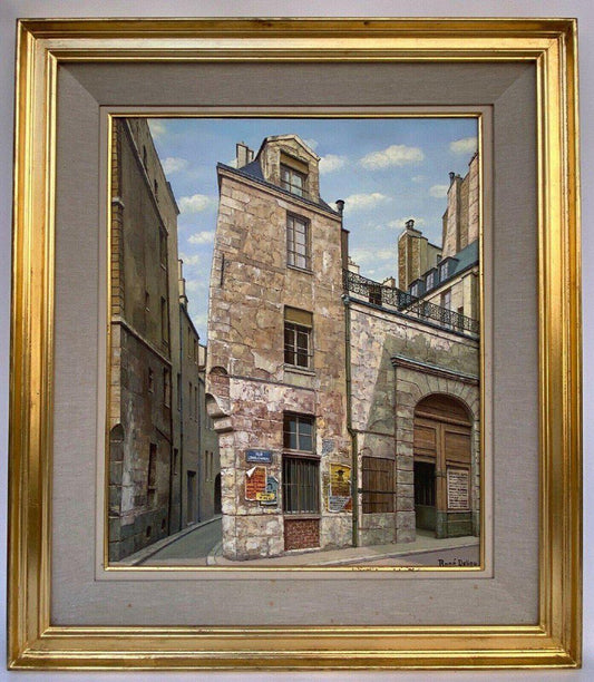 Rene Dulieu, Hotel Du President De Chateaugiron, Paris, 1979, Oil on Canvas, Framed