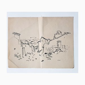 René Gouast, Landscape, China Ink on Paper, 1950s-ZCI-1760506