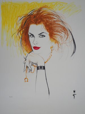 René Gruau, Cindy Crawford, Lithograph-KHH-1200104