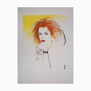 René Gruau, Cindy Crawford, Lithograph-KHH-1200104