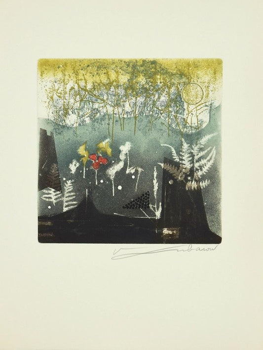 René Lubarow, The Dew, Etching, 1978