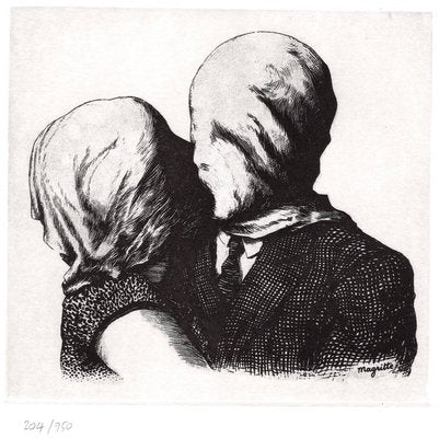 René Magritte, Les Amants (The Lovers), 2003, Etching & Paper-YWW-2016231