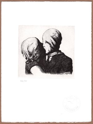 René Magritte, Les Amants (The Lovers), 2003, Etching & Paper-YWW-2016231