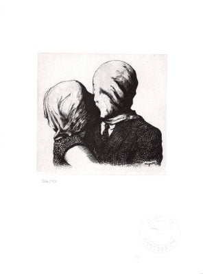 René Magritte, Les Amants (The Lovers), 2003, Etching & Paper-YWW-2016231