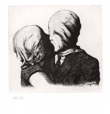 René Magritte, Les Amants (The Lovers), 2003, Etching & Paper-YWW-2016231