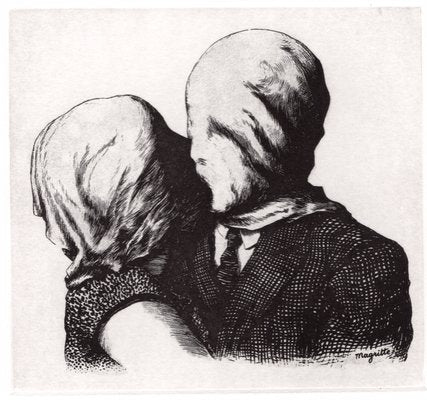 René Magritte, Les Amants (The Lovers), 2003, Etching & Paper-YWW-2016231